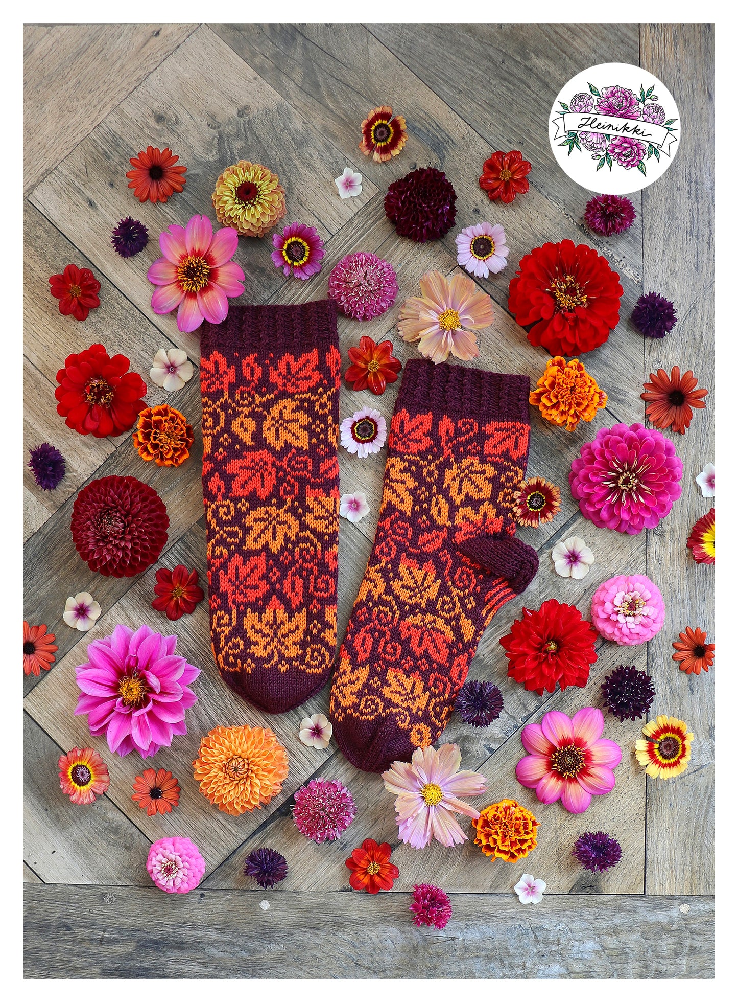 Autumn Vines - Knitted Sock Pattern