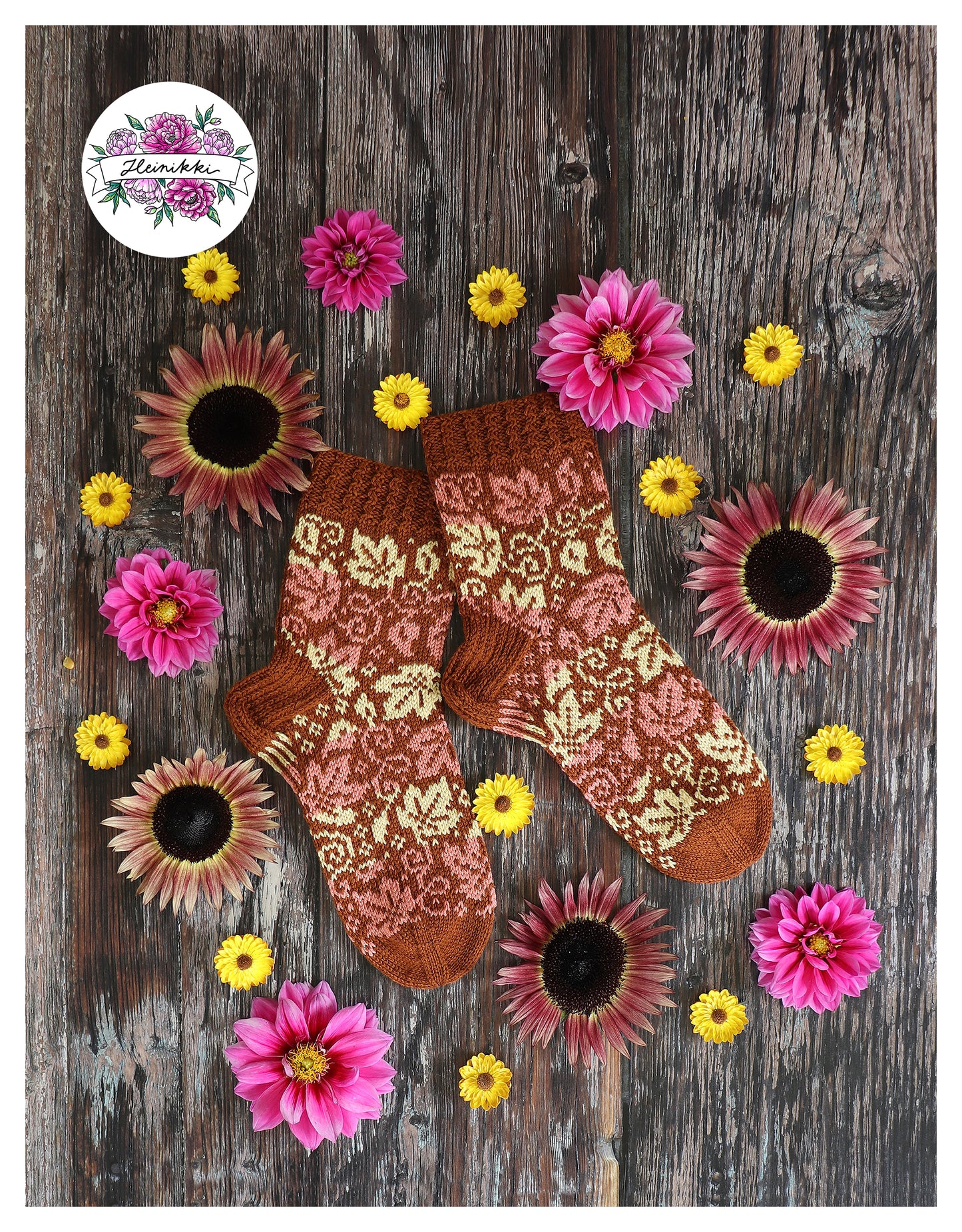Autumn Vines - Knitted Sock Pattern