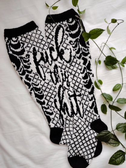 Fuck This Shit - Knitted Sock Pattern