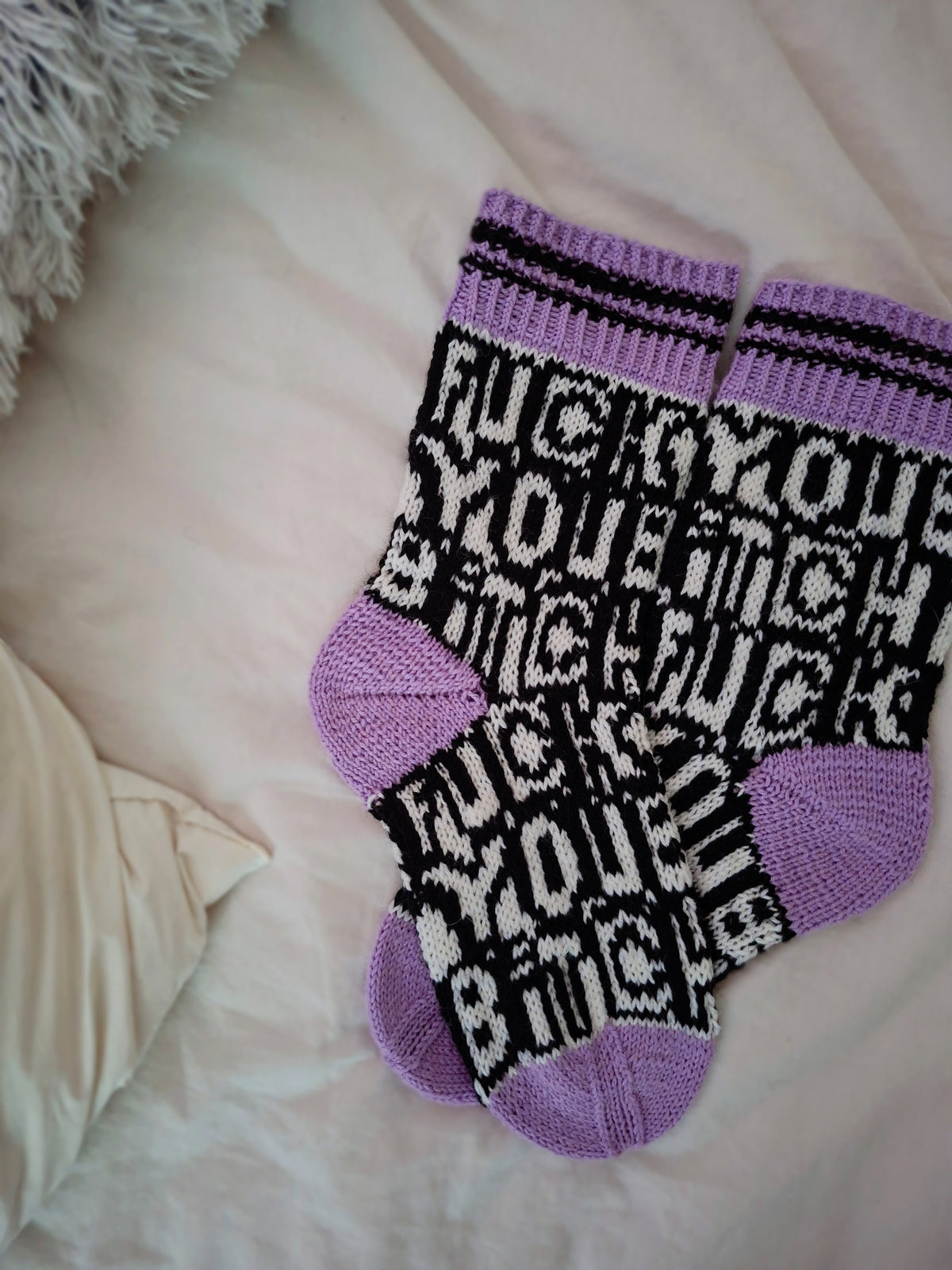 Fuck You Bitch - Knitted Sock Pattern