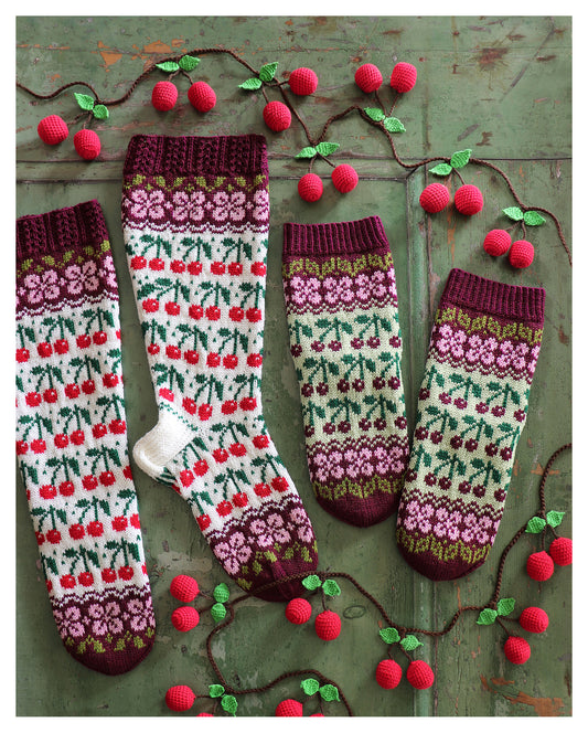 Cherry Socks - Knitted Sock Pattern Set