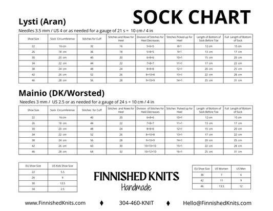 Sock Chart