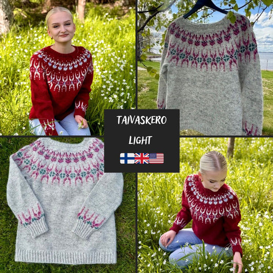 Taivaskero Light- Knitted Sweater Pattern